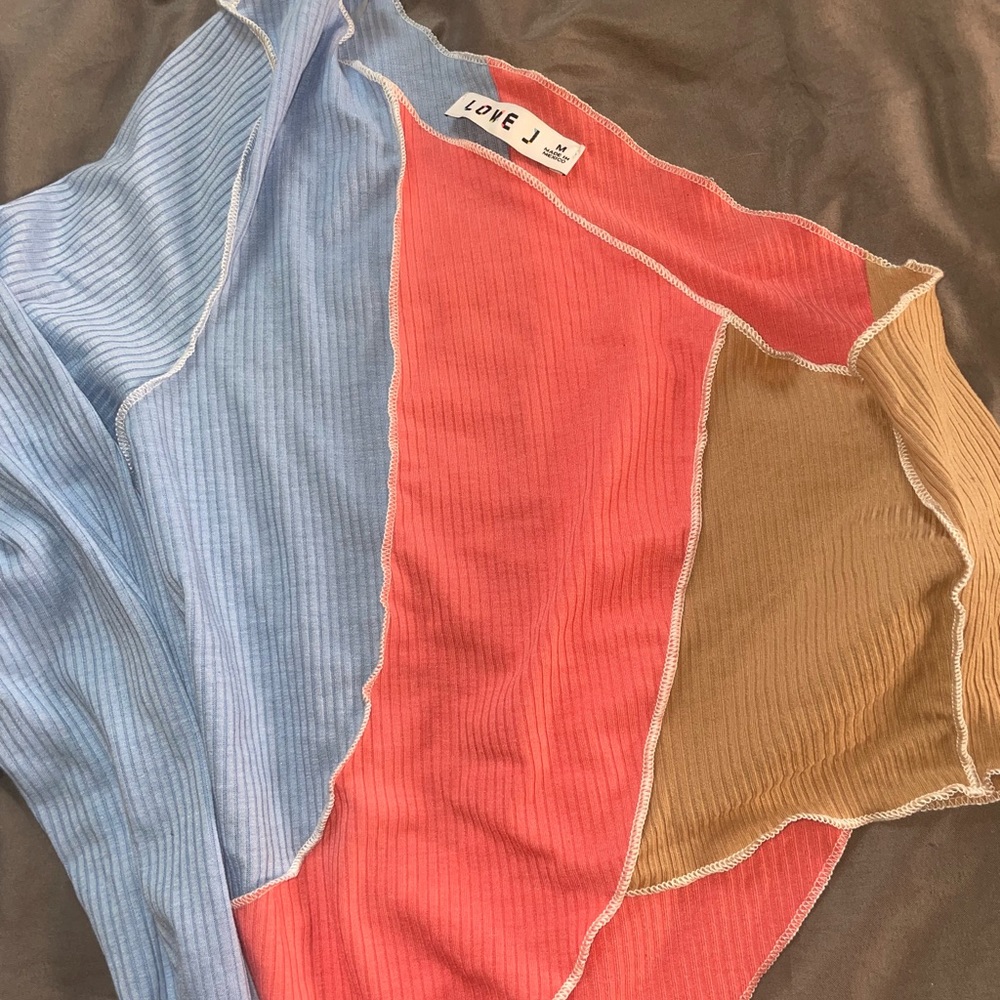 Shoulder Colorblock Shirt